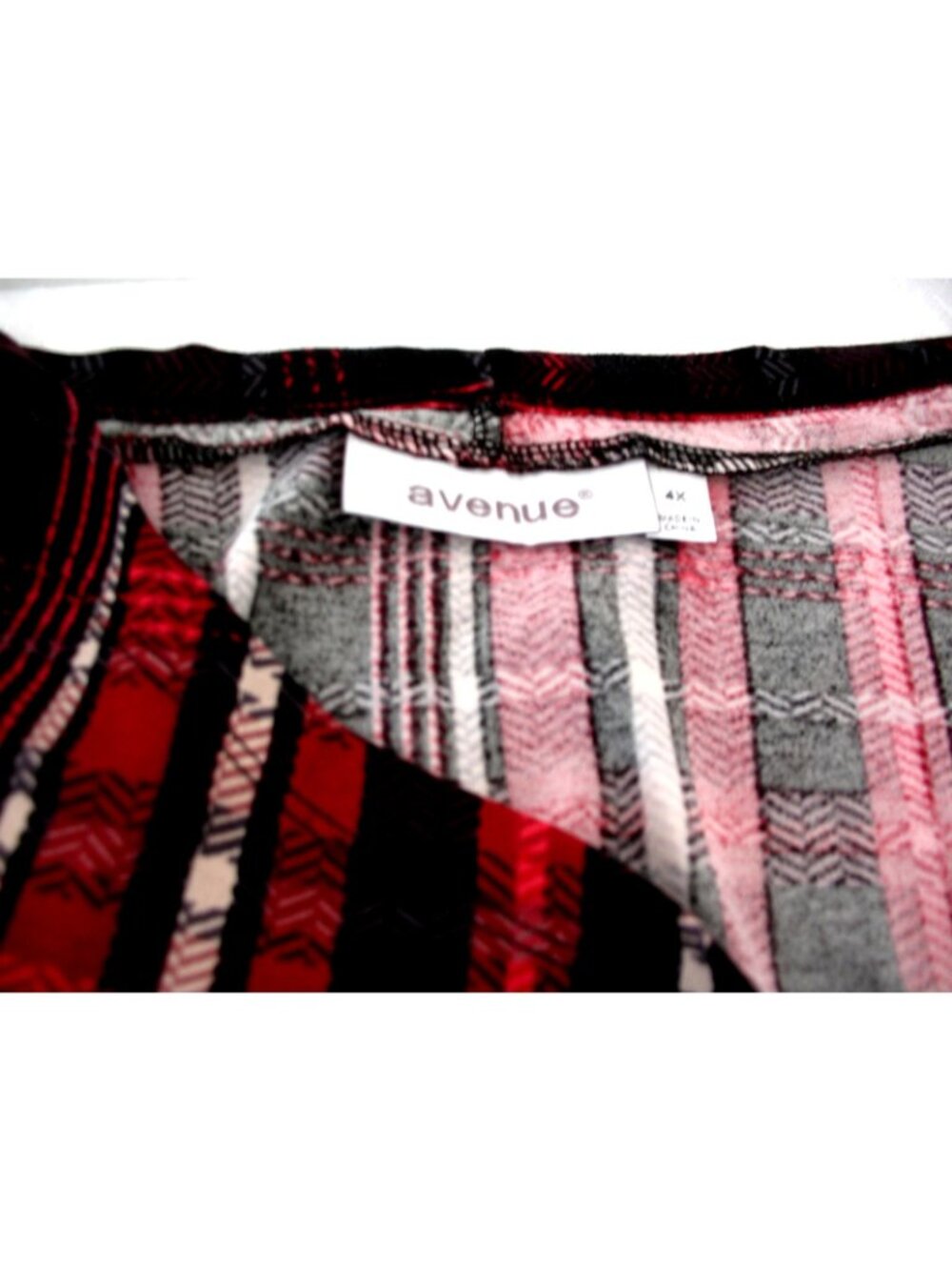 Avenue Women’s Kimono Duster Top 4X Boho/Plaid Fushia/Black - Picture 14 of 16